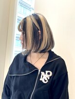ニューヨークニューヨーク なんば道頓堀店(NYNY)&nbsp;ワンレングスボブ/タンバルモリ/ブロックカラー/ローライト