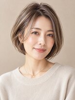ノイ(neu)&nbsp;大人ボブ/ショートボブ/白髪ぼかしハイライト/髪質改善/艶髪