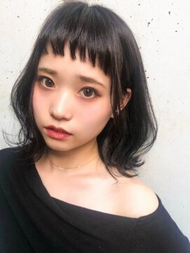 ローランド(Rowland) 黒髪☆外ハネボブ☆ショートバング☆眉上ぱっつん