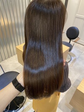 ジーナ セントラル銀座(Zina) セシルカットフリンジウェーブ×大人かわいい前髪ココアブラウン