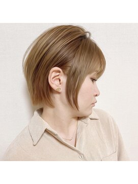 ロンド ストラーダ 心斎橋(Lond strada) ショート×ハイライト白髪ぼかし×シルキーベージュ[心斎橋]
