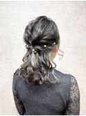 ヘアセット/ヘアアレンジ/ヘアメイク/ハーフアップ/前髪カット