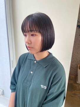 トップヘアー スパアンドリラクゼーション 安城(spa&relaxation) コンパクトミニボブ/アッシュブラック