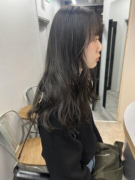 ヌープヘアーアイス(NUUP.hair ici) 大人可愛い透明感ブリーチなしくすみオリーブ小顔プリカール