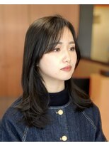 ハーフアンドハーフ(HALF and HALF)&nbsp;グレージュ/ほうじ茶カラー/ミディアム/レイヤー/透明感