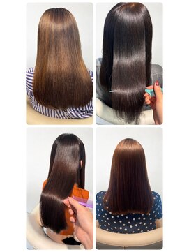 美容室フルール 20代30代40代ピンクアッシュ髪質改善カラー艶感