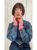 薬院【honen】薬院大通大人ショートボブ髪質改善メテオカラー