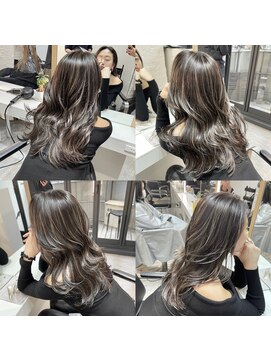 ブレンド 渋谷(BLend) 前髪顔まわりイメチェンホワイトブロンド外ハネボブ美髪