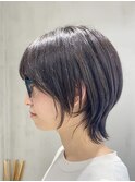 大人可愛い20代30代40代50代ウルフレイヤーボブ丸みショートボブ