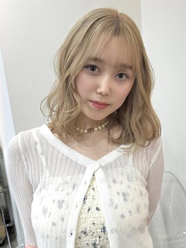 リヴ ウメダ(LIV umeda) ミルクティーベージュ/ブリーチ/ダブルカラー【梅田】