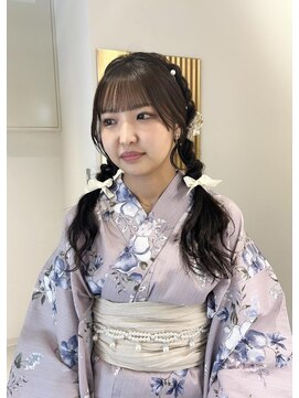 ムーン バイ ケンジ(moon by KENJE) 【Nanaka】写真映え浴衣ヘア/編み下ろしツインテール