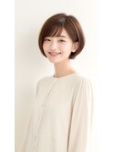 すっきり丸みショートヘア