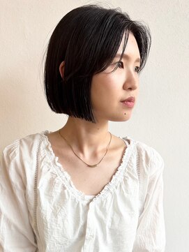 モリオフロムロンドン 松戸店(Morio from London) 【morio松戸 石山】大人可愛い黒髪ナチュラルボブセンターパート