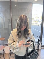トテ(tote.) ブリーチなしダブルカラー透明感オリーブベージュ