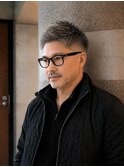 50代、60代男性にオススメ８分白髪ぼかしスタイル