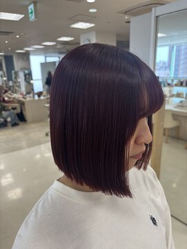 ケンジ 平塚ラスカ店(KENJE) カシスレッド/ダークブルー/デジタルパーマ/平塚駅