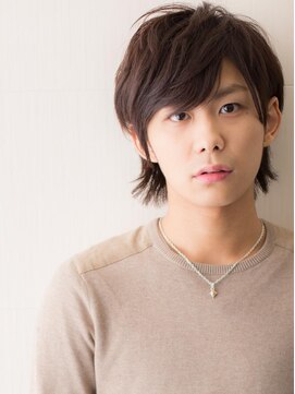 メンズヘア ビーセカンド 草加店(MENS HAIR B-2) 伸ばしかけ七三分け束感ウルフ大人アクティブショートY草加