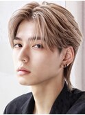 シースルーマッシュ韓国メンズヘアコンマバングフェザーパーマ