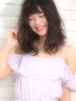 ザッツ 平井店(ZA'S) くせ毛風ゆるふわミディ×暗髪アッシュ