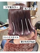 ヘアサロン フラット(hair salon flat) 愛されモテ外ハネ◎ツヤ髪ラベンダーカラー小顔ミディ