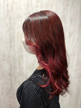 テトテ 門戸厄神店(tetote) チェリーピンク×レイヤースタイル