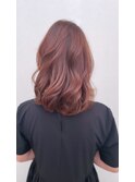 ローウルフカット×ボルドーベージュカラー