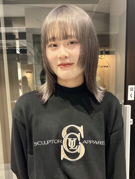 ラミエバイメルト 下北沢(lamie by melt) 村上/グレージュカラー顔まわりレイヤーブリーチ髪質改善