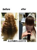 ストレートエステ before after #髪質改善