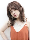 【Anli☆岩瀬萌】シアーベージュ くびれヘア ヌーディーブラウン