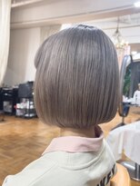 オブヘアーギンザ(Of HAIR GINZA) オリーブベージュ×ぱつっとボブ