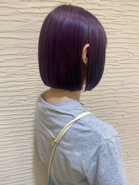 モリオ フロム ロンドン サッポロファクトリー店(morio FROM LONDON) 【morio】札幌ボブカラー パープルカラー