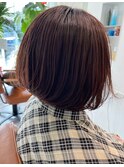 ワンカール前下がりボブ