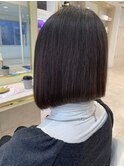 60代　ラインが綺麗！　前下がりボブ
