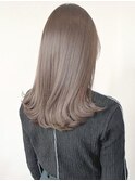 上品ベージュブラウン×大人ミディアム