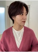 大人可愛い/ハンサムショート/センターパート/似合わせカット