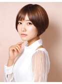 前髪あり丸みショートボブ20代30代40代50代