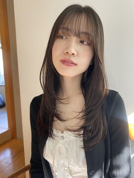 ガーランド (Garland) 大人かわいいロングレイヤー艶髪マロンベージュ顔まわりレイヤー