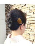 色留袖着付けヘアセット＊お呼ばれ二次会＊まとめ髪40代50代