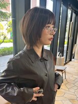 ジアン バイ ミルボン 西宮ガーデンズプラス(GIEN by milbon)&nbsp;ショートレイヤー/ダークブラウン/透明感カラー