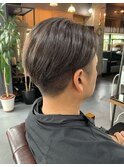 チャコールグレー × メンズカット