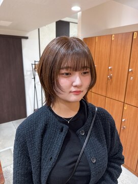 スウィープ 札幌大通(sweep) 大人かわいい★柔らかミルクティーボブ