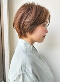 ふんわり丸みショート◎前髪なし×小顔ハンサム美髪p川口