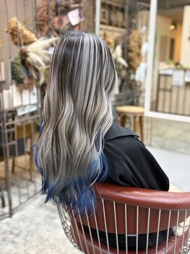 コニ(Coni) アンブレラカラー/裾カラー×ブルー/デザインカラー