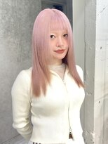 シェノン 表参道(CHAINON)&nbsp;オン眉カットホワイトピンクカラー！