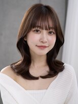 エインアンリー 明治神宮前(AIN.ANLY.)&nbsp;ハッシュカット顔周りカットワンホンレイヤーカット韓国ヘア