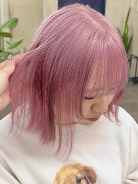 ニコトウキョウ 新宿(nico TOKYO) ラベンダーピンクダブルカラーピンクハイトーン韓国レイヤー