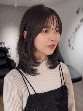 エトワ 中央店(etoi) 大分ミディアムボブレイヤー軽め韓国レイヤーくびれスタイル