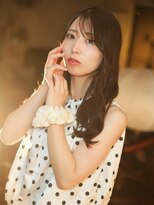 ベレッタ 枚方店(veretta.)&nbsp;シースルーバング/韓国風ロング/艶髪カラー/ナチュラルウェーブ