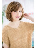 ミック ヘアアンドビューティー 大山店(miq  Hair&Beauty) 斜めバングで目力強調☆ラフミディ