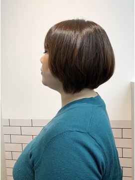 ザ ラフター バイ ラブズ ラフズ 戸畑朝日ヶ丘店(THE LAUGHTER by Loves Laughs) シルエット美!艶ボブスタイル(左サイド)